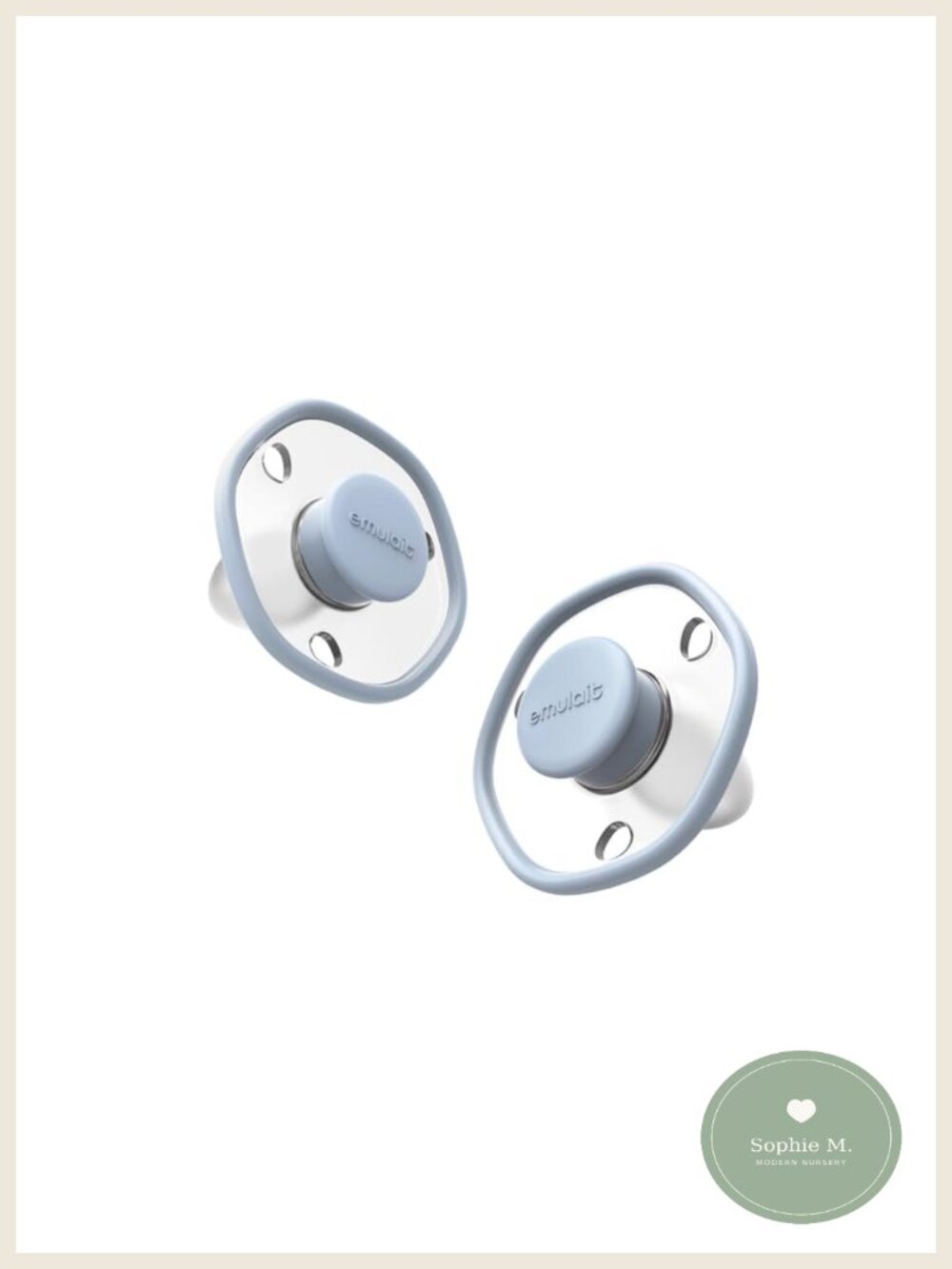 2-Pack Silicone Pacifiers for Breastfed Babies Orthodontic 6+ Months
